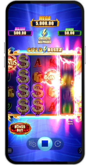 Gold Blitz scatter symbolen triggeren de bonus