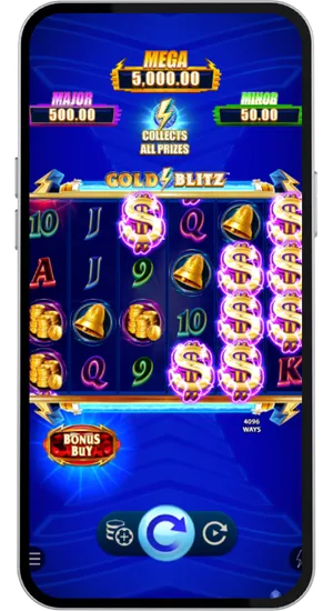 Gold Blitz dollar symbolen in het basisspel