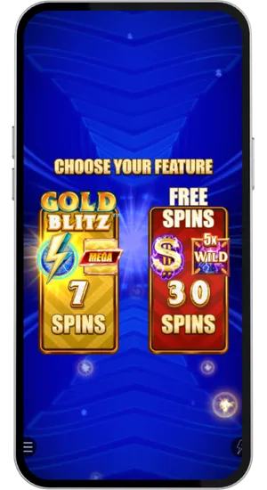 Gold Blitz keuze tussen spins en bonusmodus