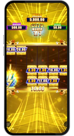 Gold Blitz contante prijzen tijdens bonusspins